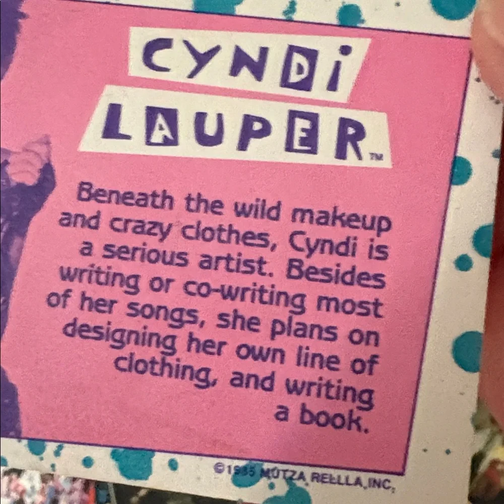 Retro Music Star Party Cards Cyndi Lauper